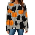 thumbnail image 2 of Halloween Sweatshirts for Women Plus Size Fall Graphic Crew Neck Long Sleeve Pullover Sweatshirt, 2 of 6