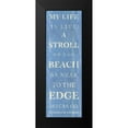 thumbnail image 2 of Studio, Sd Graphics 7x14 Black Modern Framed Museum Art Print Titled - Stroll on the Beach, 2 of 5