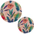 thumbnail image 7 of SKYSONIC Flower Tropical Leopard Pot Holders Trivets, 2 Pcs Heat Resistant Trivets,Spring Leaves Cotton Thread Weave Mats for Hot Pads Pans Pot Bowl Teapot for Kitchen Decor, 7 of 7