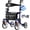 Blue, variant on VOCIC Ultra-Compact Rollator Walker for Seniors with Seat, 9.5" Wheels, 300 lbs Capacity, Aluminum, Red