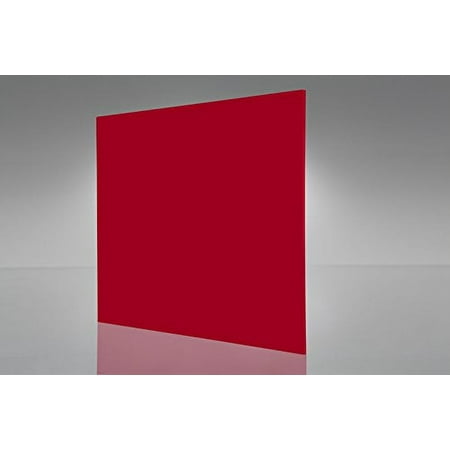 ONE- RED ACRYLIC #2793- OPAQUE PLASTIC SHEET 1/8" Thick 12" X 24" Nominal
