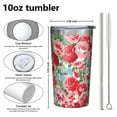 thumbnail image 4 of Pioneer Flower 10oz Tumblers Stainless Steel Tumbler with Lid and Straw,Vacuum Insulated Double Wall Travel Tumbler Cups with Cleaning Brush for Coffee, Tea, 4 of 4