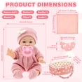 thumbnail image 2 of Keyohome Baby Dolls, 12" Baby Doll Playset with Sleeping Carrier Bassinet Bed Set in Gift Box, Soft Reborn Baby Doll with Cloths/Blanket/Feeding Kit for Girls Ages 3+, 2 of 9