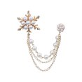thumbnail image 1 of MasteelfCA Pearl Ice Flowers Design Brooch Tassel Breastpin Cloth Accessory Chic Clothes Decor for Lady Girls, 1 of 8