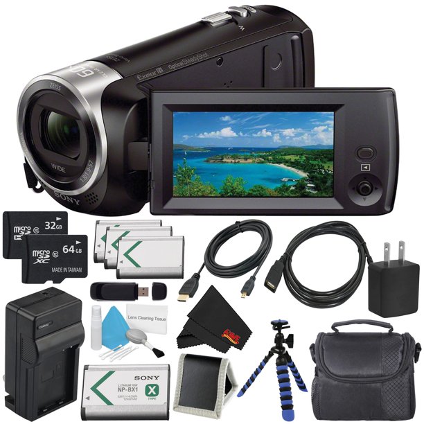 Sony HDRCX405 HD Handycam HDRCX405/B + External Rapid Charger + 32GB