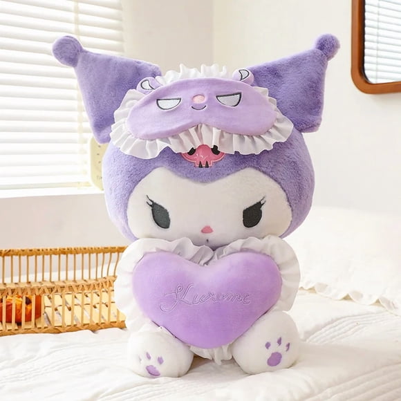 Love Kuromi Melody Stuffed Plush Toy Cartoon Love Plush Doll Sleeping Pillow Gift for Birthday