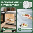 thumbnail image 7 of GPED 3 Compartment Paper Plates, 10 Inch 125-Pack Heavy Duty Disposable Plates, Eco-Friendly Compostable Biodegradable Sugarcane Bagasse, Perfect Dinner Paper Plate For Party, White, 7 of 7