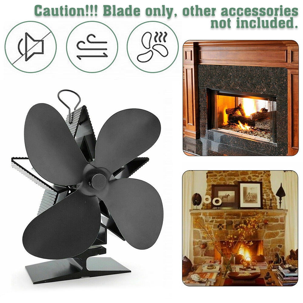 EIMELI 4 Blade for Heat Powered Wood Stove Fan Wood Log Burner Fireplace  Friendly Fan | Walmart Canada
