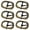 Bronze, variant on 3/4inch Roller Pin Buckles Single Prong Belt Buckle Square Center Bar Buckles Purse Making Accessories Metal Silver (6 Pcs )