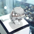 thumbnail image 6 of K-KED Women Gorgeous Cubic Zircon Wedding Party Ring 925 Silver Delicate Jewelry Sz 6-10-7-#6, 6 of 8