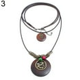 thumbnail image 4 of SmartBy Vintage Women Jewelry Dragon Leaf Wood Circle Necklace Multi-layer Sweater Chain, 4 of 8