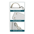 thumbnail image 3 of Bolsa Bandolera Mujer Moda Cartera Crossbody Tote Hombro Belug Negro, 3 of 5