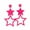 Hot Pink, variant on Sparkly Dangle Earrings Hip-hop Star Drop Earring for Party Wedding Star Earring