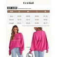 thumbnail image 2 of Women's Crewneck Batwing Balloon Sleeves Sweaters 2024 Fall Winter Oversized Ribbed Knit Side Slit Pullover Tops, 2 of 5