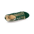 thumbnail image 4 of BLISSFUL STEP Women's Open Toe Platform Stiletto Heel Cage Heeled Sandals Green 7, 4 of 7
