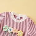 thumbnail image 6 of Paguaki Baby Girl Clothes Floral Short Sleeve T-Shirt Top + Waist Pocketed Summer Short Sets 4-7T Girl 2-Piece Outfits Suit, 6 of 9
