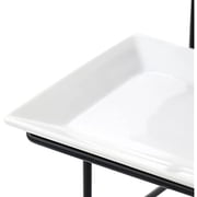 Elama 3 Tier Rectangular Plate Porcelain Serveware Set