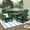 Dark Green, variant on Polytrends  Laguna Hdpe All Weather Outdoor Patio Foldable Adirondack Chairs With Side Table (3-Piece Set) Red