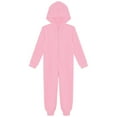 thumbnail image 4 of XUNZOO Kids Girls Fleece Hoodie Overalls Pjs Sleepwear Long Sleeve Zipper Bodysuit for Homewear Party Playwear Pink 6, 4 of 6