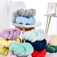 thumbnail image 4 of YAOMOBB Handmade Throw Pillows Breathable Knot Pillow Ball Round Handmade Throw Pillows with Braided Design, 4 of 7