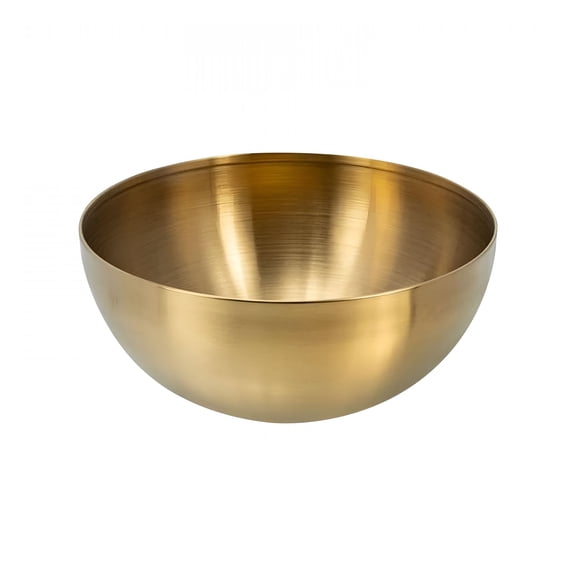 ACDANC Gold Serving Bowls,Heavy Duty Salad Bowl,Bowls for Kitchen Decorative Gold Stainless Steel Bowls for Mixing,Soup,Dessert,Cereal,Fruit,Snack,1 Pcs,7.87 Inches