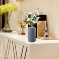 thumbnail image 6 of 8" Modern ABS Flower Vase - Ribbed Textured Small Decorative Vase for Pampas Grass & Stems - Farmhouse Chic Centerpiece for Tables, Shelves & Mantels, 6 of 7