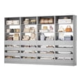 thumbnail image 4 of Homieasy 4-Pack Space-Saving Modular Closet Organizer with 16 Drawers & Adjustable Shelves - Customizable Wood Storage Cabinet for Bedroom/Entryway, Easy Assembly Tall Armoire Wardrobe Units,Gray, 4 of 5