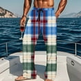thumbnail image 6 of qolati Plaid Pajama Pants Men Soft Mens Pajama Bottoms Sleepwear Unisex Women Drawstring Sleep Lounge Pjs Pants with PocketsMulticolorXXL, 6 of 9