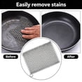 thumbnail image 3 of Stainless Steel Cast Iron Skillet Cleaner Chainmail Cleaning Scrubber 8x6 in With Hanging Ring for Cast Iron Pan, Griddle Pans, BBQ Grills-Square, 3 of 10
