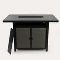 thumbnail image 2 of Deko Living 55 Inch Rectangular Outdoor Propane Gas Fire Pit Barstool Table 40,000 BTU with Glass Bead Filler, 2 of 6