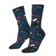 thumbnail image 1 of Balery Christmas Dachshund Calcetas Largas con Estampado para Hombre y Mujer – Suaves y Transpirables, Talla Única (US 5-11), 1 of 6