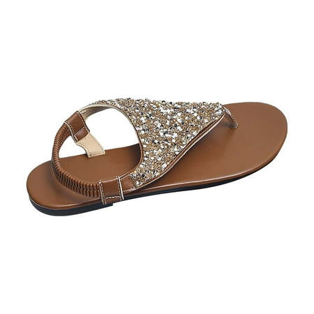 

Ruyang Women s Flat Sandals Casual Glitter Sequin Sandals Clip Toe Sequin Sandals Espadrille Wedge Sandals for Women under 30
