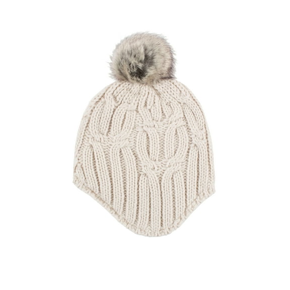 Girls Frigid Cosy Ear Hat w/ Pom Pom