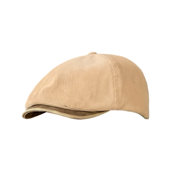 Berets CQXIDFH British Retro Forward Cap, Washable Breathable Design, Casual Daily Fashion Hat for Adults, Baseball Caps (Beige, One Size)