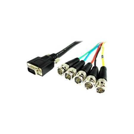 Comprehensive Cable HR Pro Series VGA HD15 Plug to 5 BNC Plugs Cable, 3'