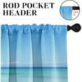 thumbnail image 5 of 36 Inch Kitchen Curtains Summer Beach Window Curtains and Valances Set of 3, Sea Shells Starfish Shore Sun Short Tier Curtain, Vintage Small Kitchen Decor, 5 of 6