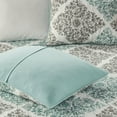 thumbnail image 6 of Madison Park Quilt Set Medallion 6 Piece King Casual Bedding Reversible Coverlet Aqua, 6 of 8