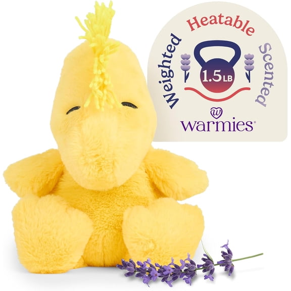 Warmies Microwavable Weighted Stuffed Animal, Lavender-Scented Woodstock Plushie, 1.5 lbs