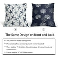 thumbnail image 4 of Nautical Coastal Pillow Covers 18x18 Inch Set of 2 Navy Blue Sea Coral and Starfish Throw Pillows Square Linen Cushion Cover for Home Couch Sofa Patio Bedroom Livingroom, 4 of 6