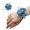 thumbnail image 6 of Huanledash Rose Wrist Corsage Boutonniere Fine Workmanship Rhinestone Corsage Elegant Wedding Flower Accessories, 6 of 8