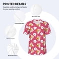 thumbnail image 3 of Lsque Piggy Sunflower Pattern Mens Polo Golf Shirts Funny Graphics Shorts Sleeve Button Shirts Baseball T-shirt-4X-Large, 3 of 7