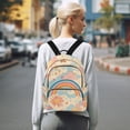 thumbnail image 7 of FORMRS Mini Backpack Purse for Women Travel Daypack Casual Shoulder Bag, Pink Retro Sun, 7 of 7