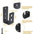 thumbnail image 2 of Door Barricade Brackets, 2 Pack 2x4 Door Barricade Brackets Door Security Barricade Brackets Bar Security Holder for Home, Barn, Shed, Garage, Gate to Security Door Reinforcement Fits 2x4 Bars, Black, 2 of 3