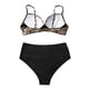 thumbnail image 5 of MKLEKYY Trajes De Baño Mujer Women High Waisted Bikini Sexy Push Up Two Piece Swimsuits Vintage Swimsuit Two Piece Retro Ruched High Waist Print Bikini Set 2739, 5 of 6