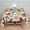 thumbnail image 3 of Black Cat Pumpkin Halloween Pattern Square Tablecloth,Waterproof Square Table Cover,Wipeable Spillproof Washable Table Cover for Home Kitchen Party Decor 42"X42"(107x107cm), 3 of 6