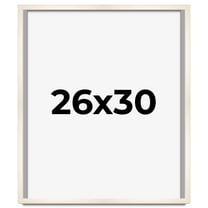 26x30 Frame White Wheat Solid Wood Picture Frame | Moulding Width 0.75 Inches | Interior Depth 0.5