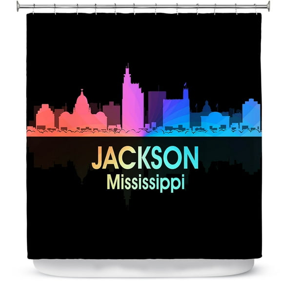 Shower Curtains 70" x 73" from DiaNoche Designs by Angelina Vick - City V Jackson Mississippi