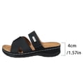 thumbnail image 6 of Women Arch Support Slides Orthotic Walking Sandals Orthopedic Sandals Summer Plus Size Beach Wedge Shoes Black 7.5(40), 6 of 9