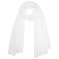 thumbnail image 1 of INSPIRAR CHIC Bufanda de Chiffon Sólido para Mujeres, Ligera, Suave, Transparente, Larga, Envoltura para la Cabeza, Chal, Bufandas Blancas 68.9x29.5 pulgadas, 1 of 7