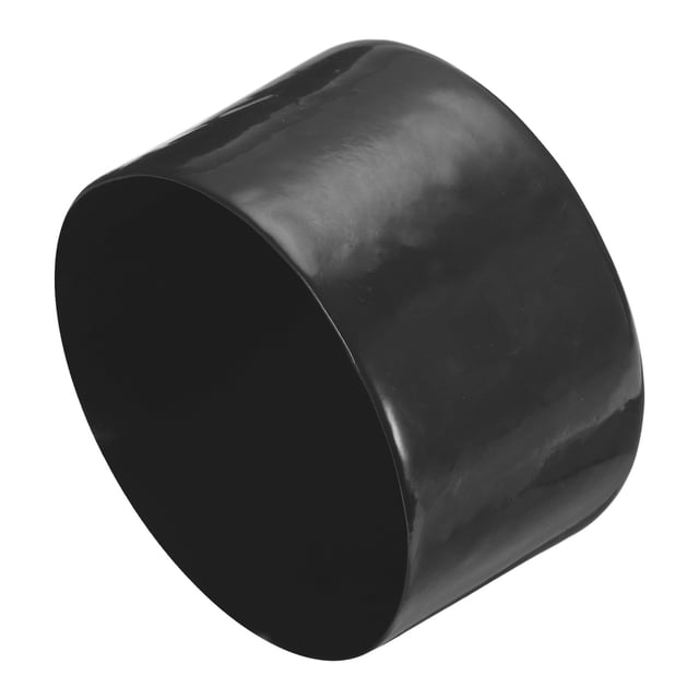 Protectores de tapa de rosca de vinilo redondos negros de 90 mm, 4 piezas de Unique Bargains